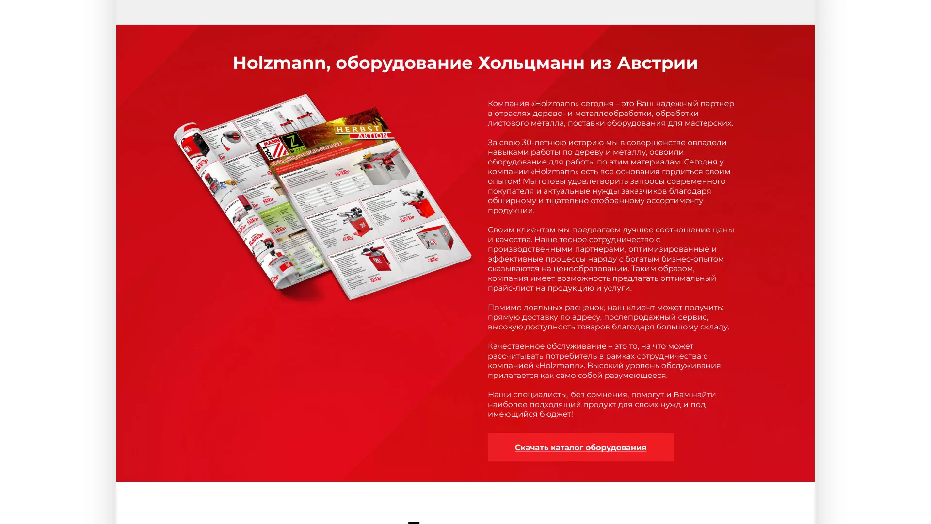 Создание сайта компании «HOLZMANN Maschinen GmbH» в Славгороде