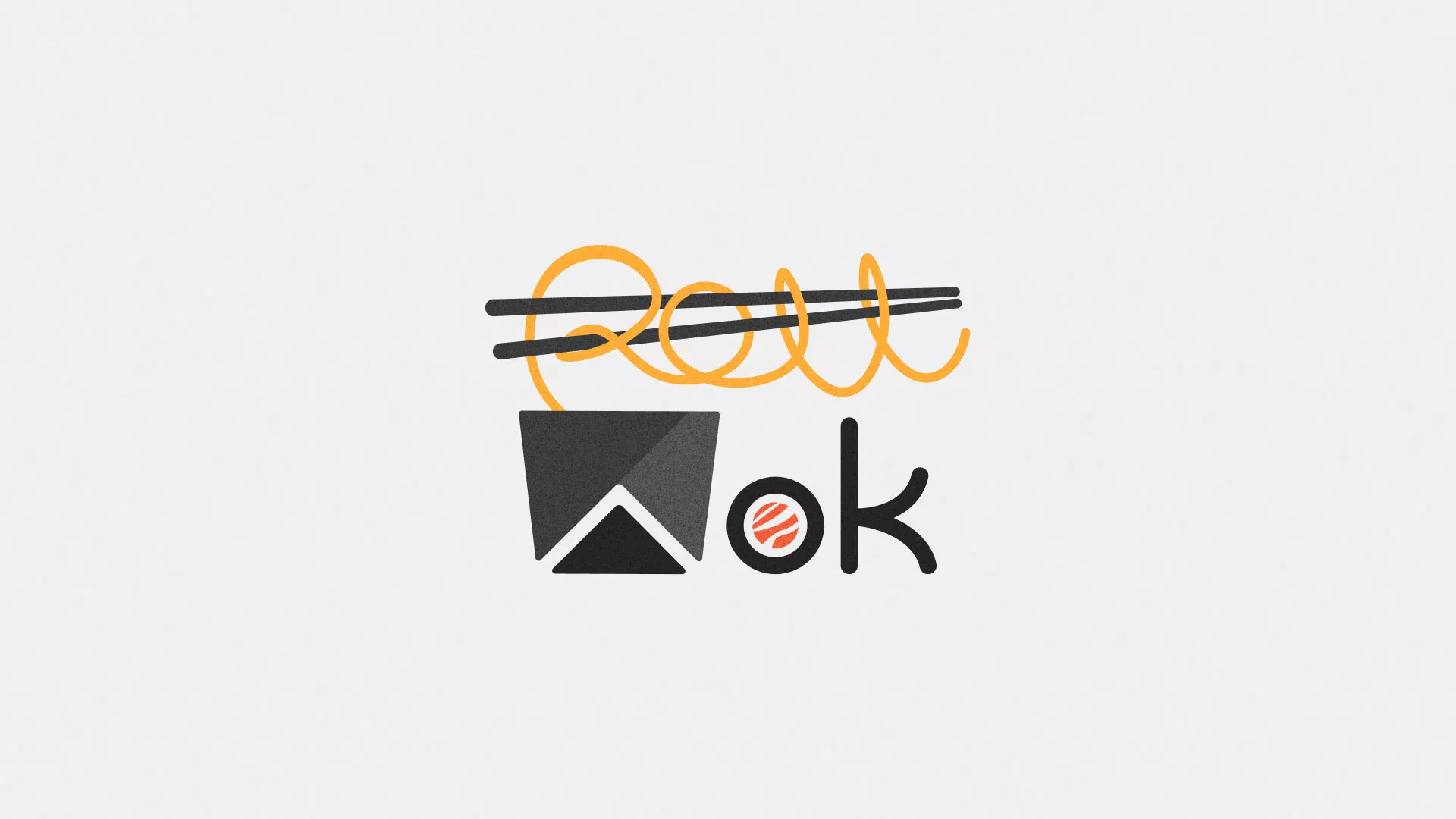 Разработка логотипа суши-бара «Roll Wok Club» в Славгороде