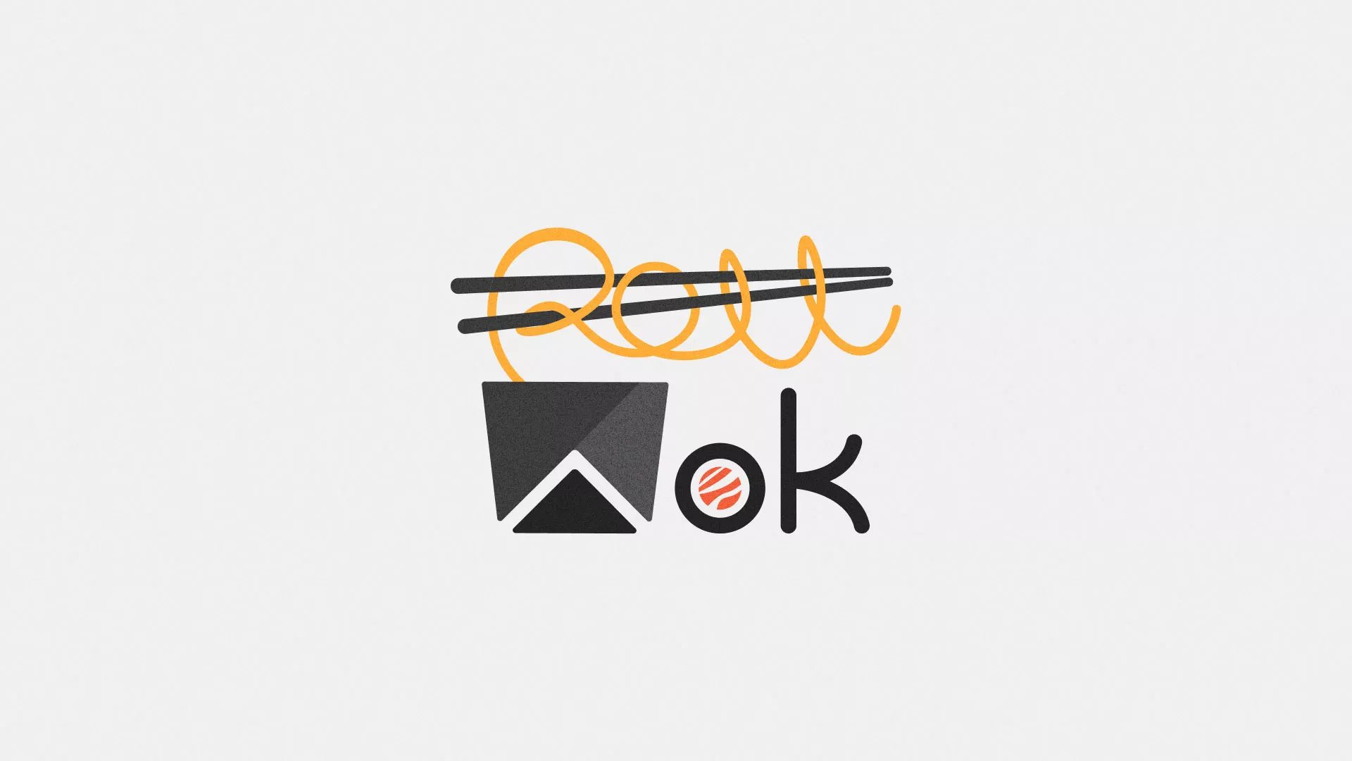 Разработка логотипа в Славгороде для суши-бара «Roll Wok Club»